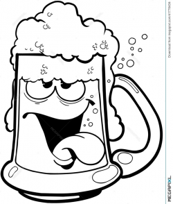 Drunk Mug Of Beer Cartoon Vector Clipart Illustration 41776434 ...