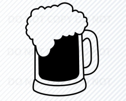 Beer #1 SVG Files for Cricut - Beer mug Vector Images Silhouette Clip Art  Oktoberfest svg- Eps, Png, dxf ClipArt Drink svg clipart logo