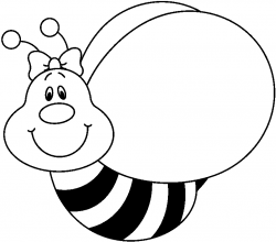 bee clipart black and white | Clipart Station
