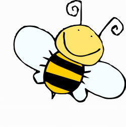 Honey Bee Drawing Cartoon Bees Clipart Simple Cartoon - Pencil And ...
