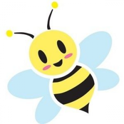 Honey Bee Clipart Image Sweet, cute cartoon honey bee buzzin ...