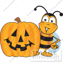 Bees clipart halloween - Pencil and in color bees clipart halloween