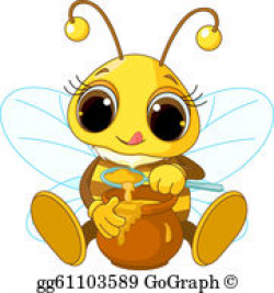 Honey Bee Clip Art - Royalty Free - GoGraph