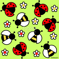 bees and ladybugs