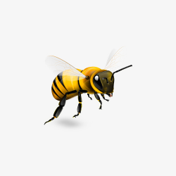 Cartoon Bee Transparent Material Underlay, Bee, Yellow, Insect PNG ...