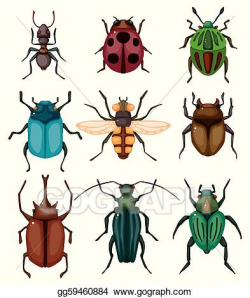 Vector Art - Cartoon insect bug icon. Clipart Drawing gg59460884 ...