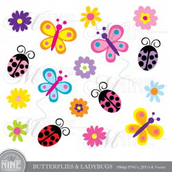 Lady Beetle clipart cute butterfly - Pencil and in color lady beetle ...