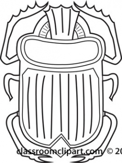 Hieroglyphs Clipart- ancient-egyptian-beetle-outline - Classroom Clipart