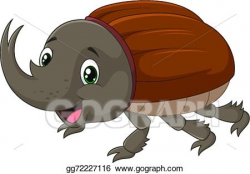 Vector Art - Rhinoceros beetle. Clipart Drawing gg72227116 - GoGraph