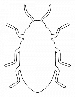 Beetle pattern. Use the printable outline for crafts, creating ...