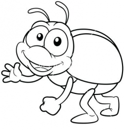 Beelte Clipart Outline Cute Bug Black And White Clipart Clip Art ...