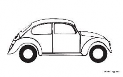 free coloring pages Volkswagen Beetle | VW cookies | Pinterest ...