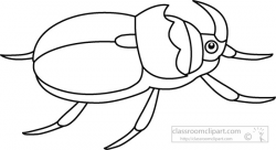 Animals Clipart- beetle-insects-black-white-outline-930 - Classroom ...