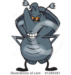 Rhino Beetle Clipart #1280481 - Illustration by Dennis Holmes Designs
