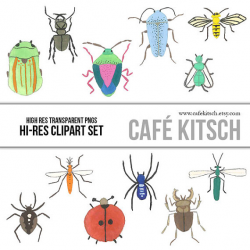 INSTANT DOWNLOAD - Insect Clip Art - Hi Res Transparent PNG files ...