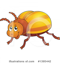 Beetle Clipart #1395442 - Illustration by visekart
