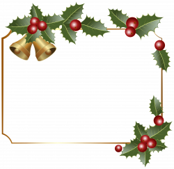 Christmas Border Decor with Bells PNG Clipart Image | Gallery ...