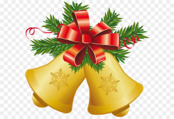 Christmas Jingle bell Clip art - Transparent Christmas Yellow Bells ...