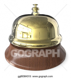Stock Illustration - Brass reception bell. Clipart gg89384315 - GoGraph