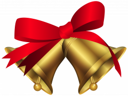 Christmas Bells with Red Bow PNG Clip Art Image | Gallery ...