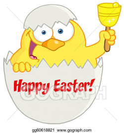 Vector Art - Yellow easter chick . Clipart Drawing gg60618821 - GoGraph