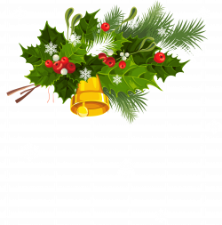 Transparent Christmas Bell Mistletoe and Snowflakes PNG Clipart ...