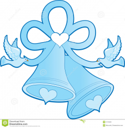Wedding Bells And Doves Clipart