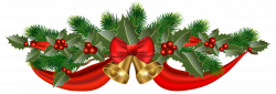 Christmas Golden Bells and Ribbon PNG Clipart Image | Gallery ...