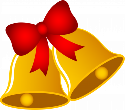 Christmas Bells With Ribbon - Free Clip Art