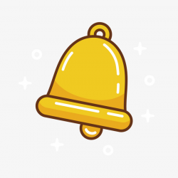 Yellow Bell, Yellow, Small Bell, Reflective PNG and Vector for Free ...