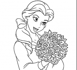 Belle coloring pages | The Sun Flower Pages