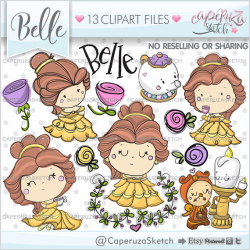 Belle Princess Clipart, Princess Clipart, Princess Graphics ...