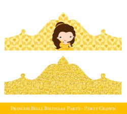 Belle Crown Printable Birthday Crown Crown Printable