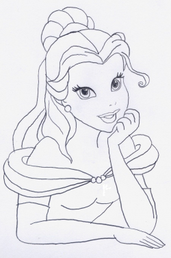 princess drawings | Disney Princess Belle Drawings | color ...