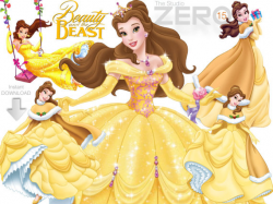 15 Disney Princess Belle Clipart Beauty and the Beast Digital
