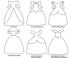 Disney Princess Dress Paper Templates - Hot Hands Bakery | Disney ...