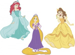 Disney Princess 3D Wall Decals with Peel-and-Stick pop out 3D foam ...