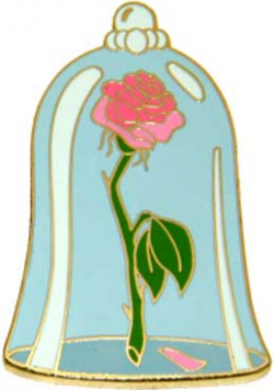 Image - Beauty and the Beast - Pink Rose Under Bell Jar.jpeg ...