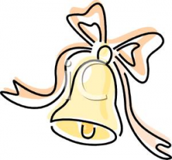 Cartoon of a Christmas Bell with a Pink Bow - Royalty Free Clipart ...