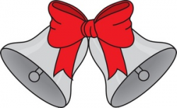 Free Bells Clipart Image - Silver Bells with Red Bow