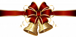 Christmas Bells and Red Bow PNG Clipart Image | Gallery ...