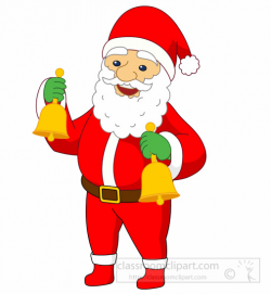 Christmas Clipart Clipart- santa-holding-gold-christmas-bells ...