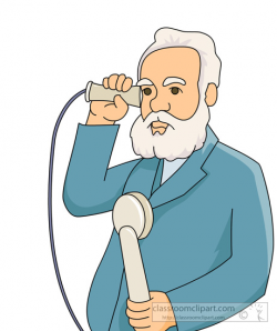 History Clipart- alexander-graham-bell-using-his-invention-the ...
