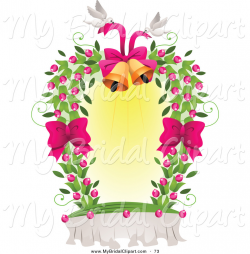 Bridal Clipart of a White Dove and Wedding Bells Frame by BNP Design ...