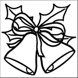Clip Art: Holiday Bells (Black and White) I abcteach.com | abcteach