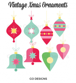 Christmas Clipart Vintage Clipart Clipart Ornaments Holiday