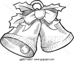 Vector Clipart - Christmas bells sketch. Vector Illustration ...