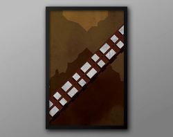 Chewbacca. Minimalist Vintage Character Portrait // by TheGeekerie ...