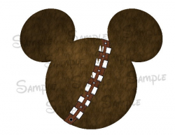 Chewbacca inspired DIGITAL printable Mickey Head file DIY