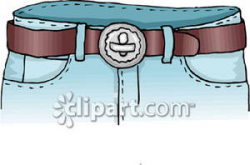 Belt On A Pair of Jeans - Royalty Free Clipart Picture